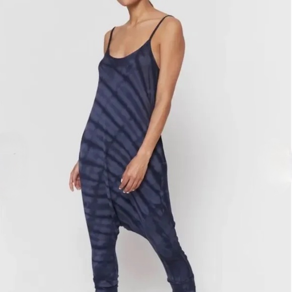 om. [Spiritual Gangster] Navy Blue Tie Dye NWT Harem Jumpsuit | Small 4 - 6 - Picture 15 of 16